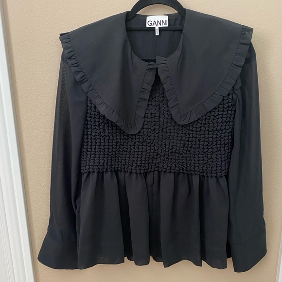 Ganni Phantom Ruffled Collar Blouse - Picture 5 of 14
